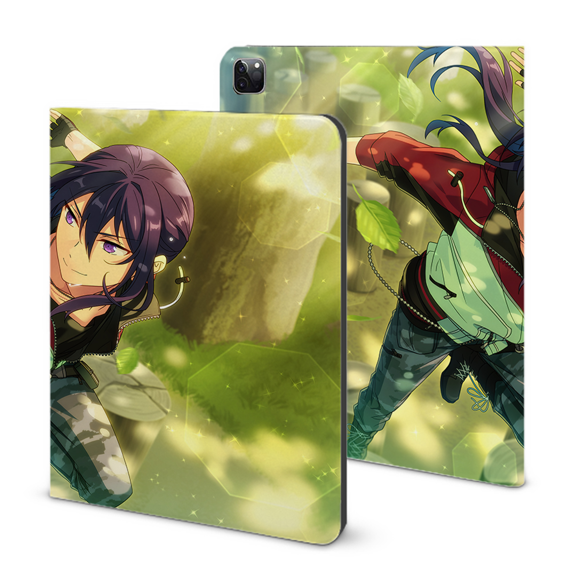 （画像用） あんさんぶるスターズ! Ensemble Stars IPad ケース ブック型 PUレザー TPU 耐衝撃 軽量 薄型 ペン収納なし 全面保護 IPad 各モデル対応
